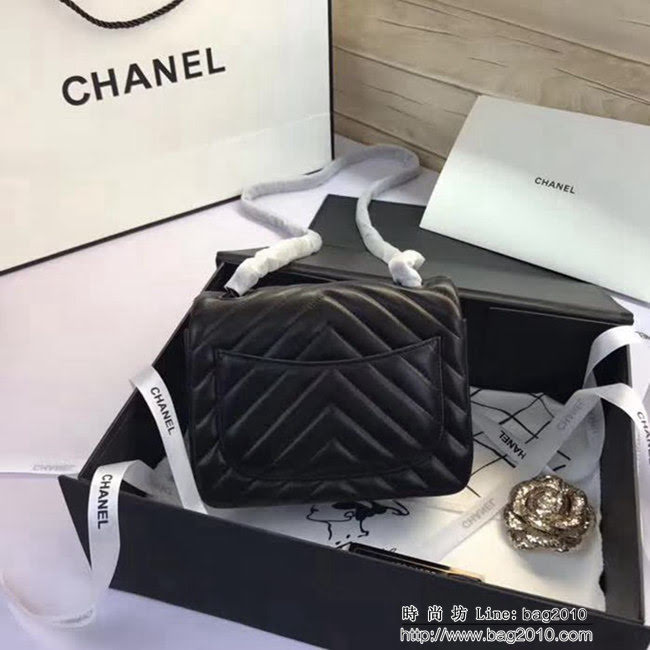 香奈兒CHANEL 升級版V線1115進口小羊皮全新經典單肩斜挎鏈條包 DSC1504